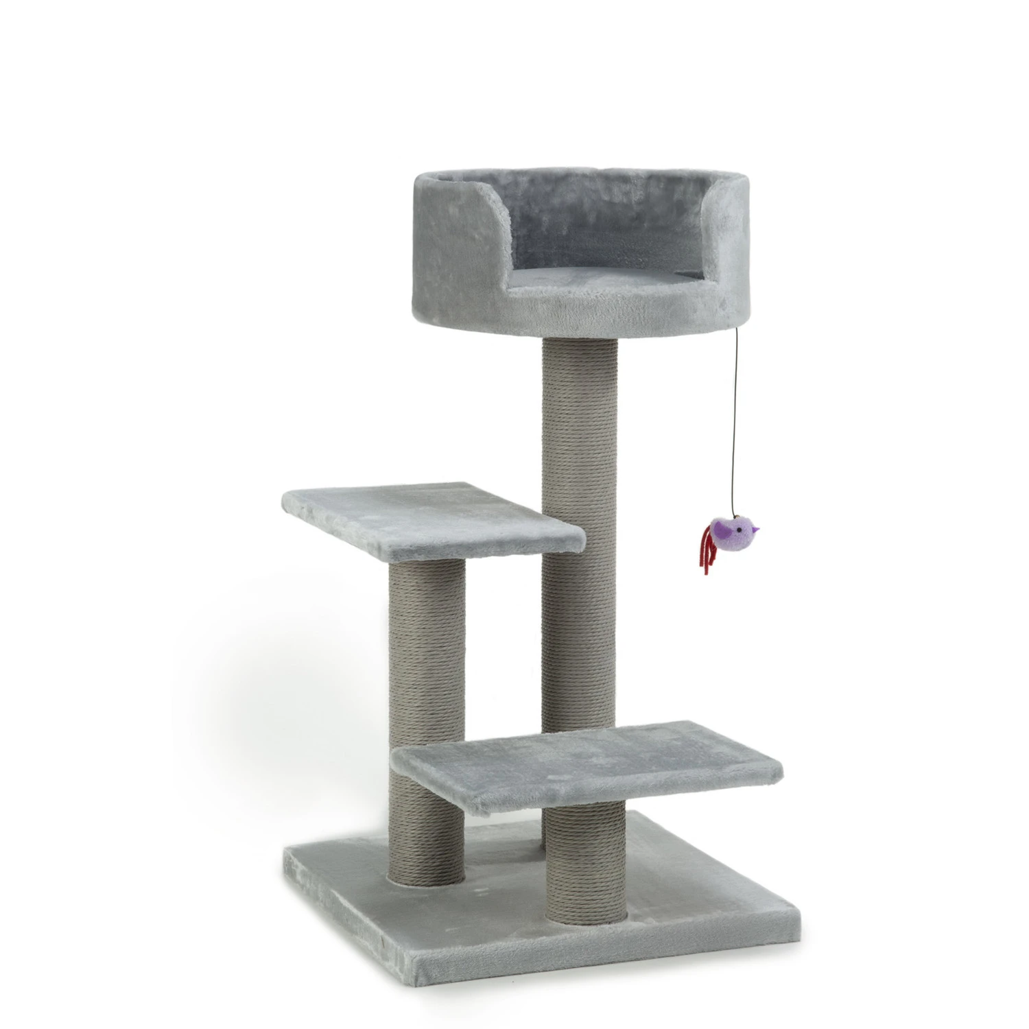 Beeztees Beeztees Krabpaal Figo - 50x50x92 Cm - Grijs 3 Beeztees Beeztees Krabpaal Figo - 50x50x92 Cm - Grijs