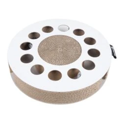 District 70 District 70 WHIRL Cardboard Krabkarton Wit - 33x33x6 Cm -katten benodigdheden district 70 district 70 whirl cardboard krabkarton 4