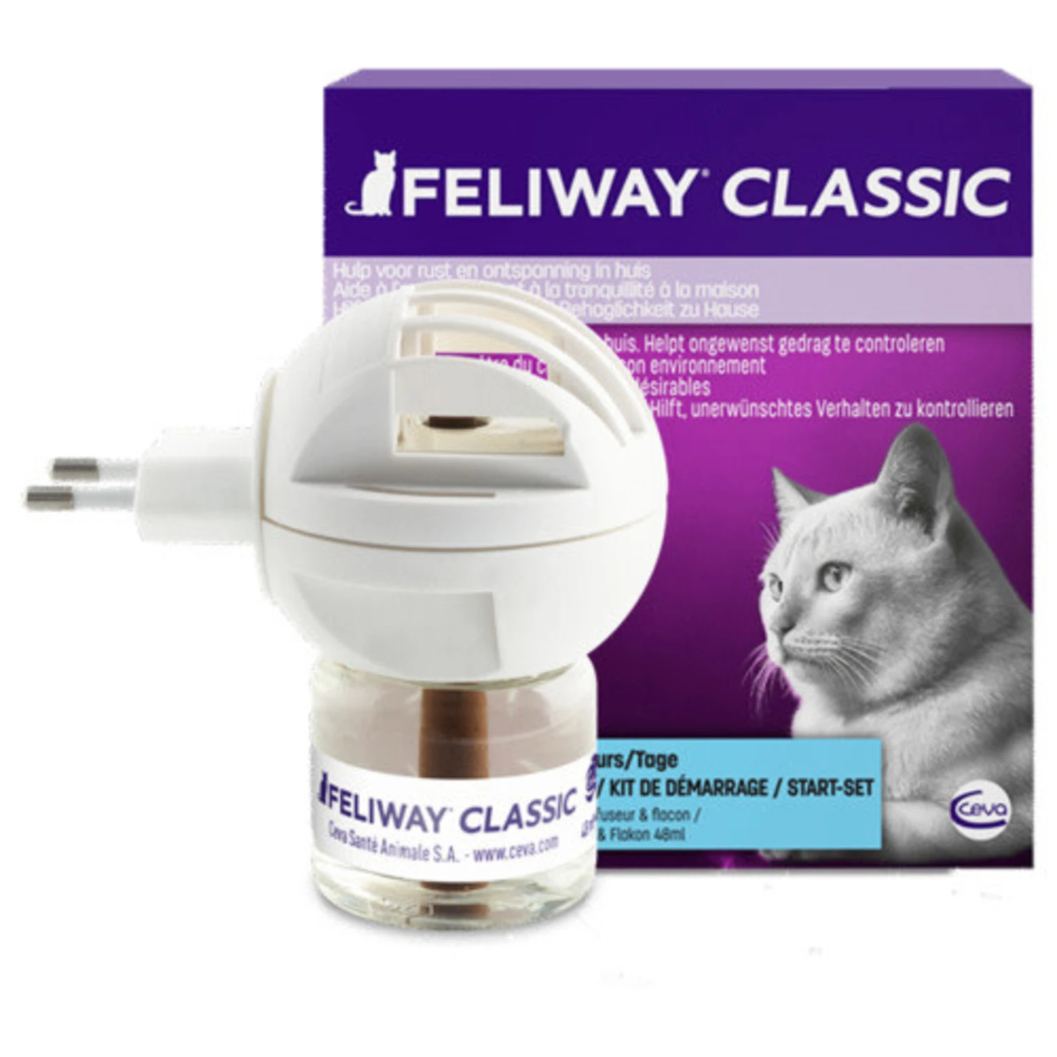 Feliway Feliway CLASSIC Verdamper En Vulling - Complete Set 3 Feliway Feliway CLASSIC Verdamper En Vulling - Complete Set