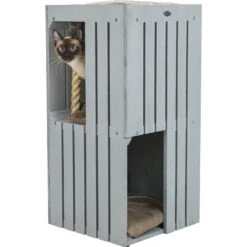 Trixie Trixie BE NORDIC Cat Tower Juna - 38x38x77 Cm - Grijs 10 Trixie Trixie BE NORDIC Cat Tower Juna - 38x38x77 Cm - Grijs -katten benodigdheden trixie trixie be nordic cat tower juna 38x38x77 cm 2