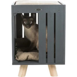 katten benodigdheden 29 Trixie Trixie BE NORDIC Kattenhuis Alva - 36x51x36 Cm - Antraciet-Zand