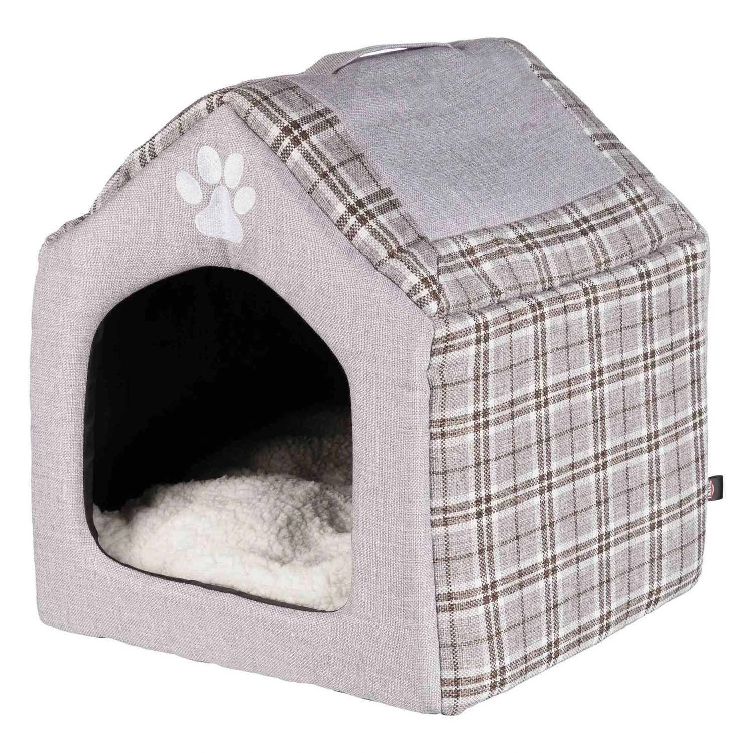 Trixie Trixie Schuilhuis Silas - 40x45x40 Cm - Grijs-creme 3 Trixie Trixie Schuilhuis Silas - 40x45x40 Cm - Grijs-creme