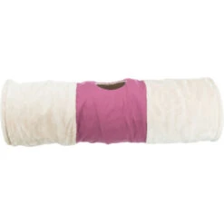 Trixie Trixie Speeltunnel XXL Pluche Met Ritselfolie - 35x115 Cm - Beige-Fuchsia