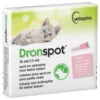 Vétoquinol Dronspot Spot-on - Ontwormingspipetten - 2 Stuks -katten benodigdheden vetoquinol dronspot spot on ontwormingspipetten 2